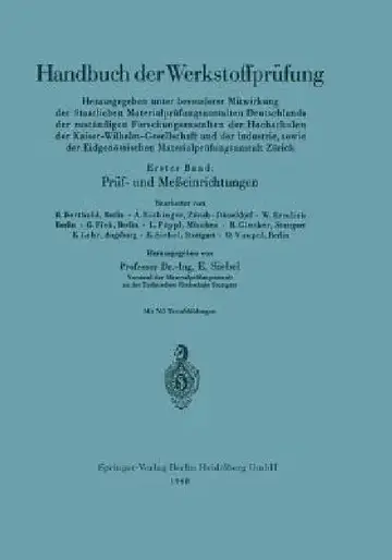 Cover of Prüf- Und Meßeinrichtungen