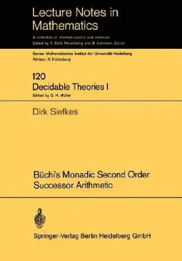 Cover of Büchi's Monadic Second Order Successor Arithmetic