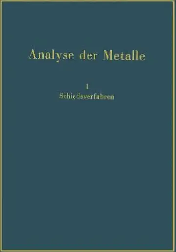 Cover of Analyse Der Metalle