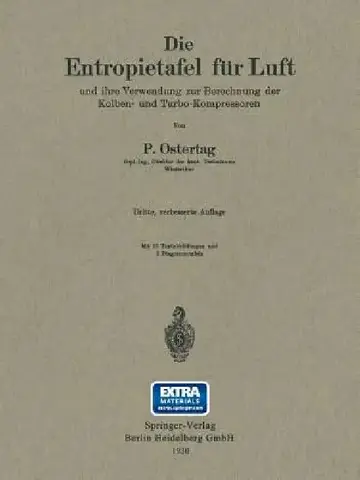 Cover of Die Entropietafel Für Luft Und Ihre Verwendung Zur Berechnung Der Kolben- Und Turbo-Kompressoren