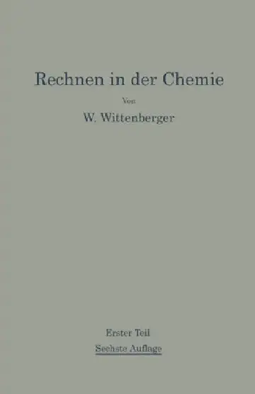 Cover of Rechnen in der Chemie