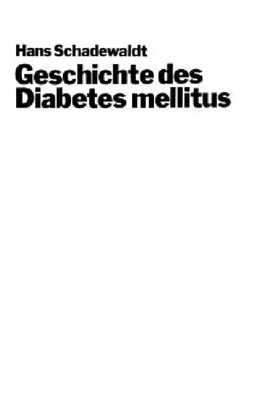 Cover of Geschichte Des Diabetes Mellitus