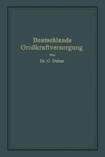 Cover of Deutschlands Großkraftversorgung