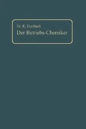 Cover of Der Betriebs-Chemiker