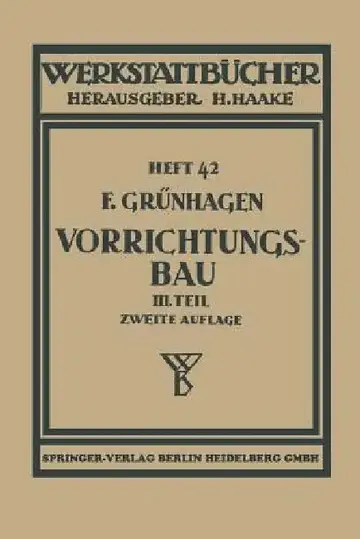 Cover of Der Vorrichtungsbau
