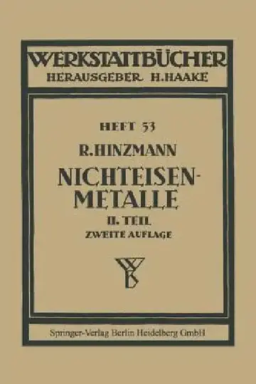 Cover of Nichteisenmetalle