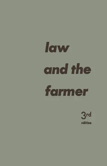 Cover of Law and the Farmer