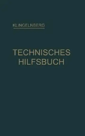 Cover of Klingelnberg Technisches Hilfsbuch