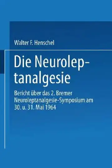 Cover of Die Neuroleptanalgesie
