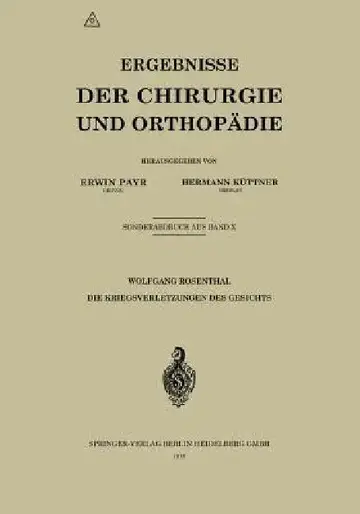 Cover of Die Kriegsverletzungen Des Gesichts
