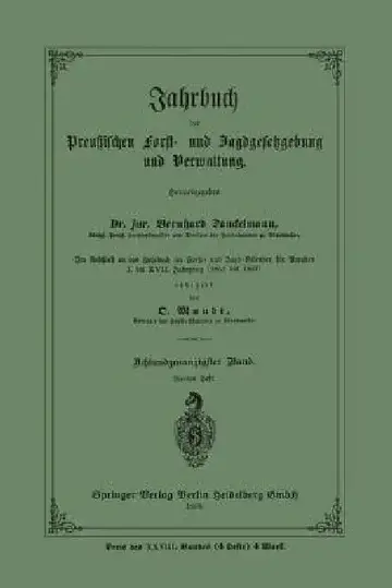 Cover of Jahrbuch Der Preußischen Frost- Und Jagdgesetzgebung Und Verwaltung