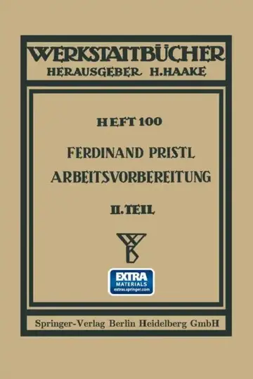 Cover of Arbeitsvorbereitung