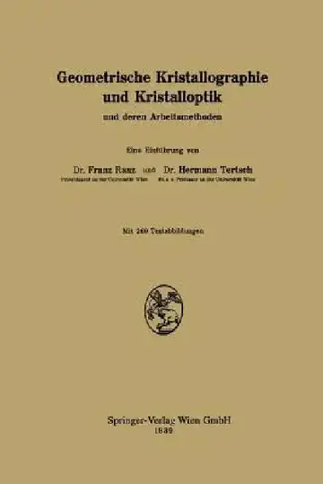 Cover of Geometrische Kristallographie Und Kristalloptik
