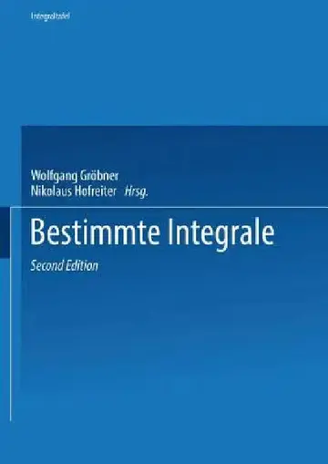 Cover of Zweiter Teil Bestimmte Integrale