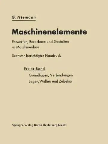 Cover of Maschinenelemente Entwerfen, Berechnen Und Gestalten Im Maschinenbau