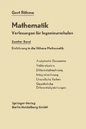 Cover of Einführung in Die Höhere Mathematik