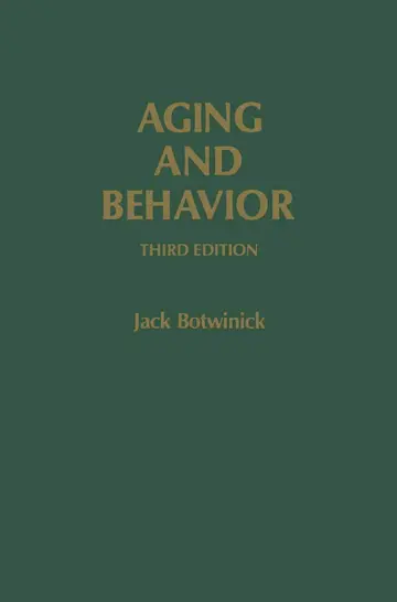 Cover of Aging and Behavior