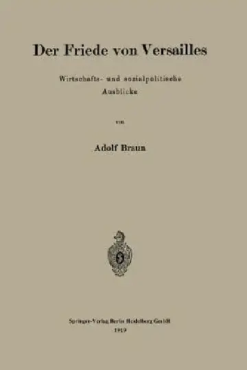 Cover of Der Friede Von Versailles