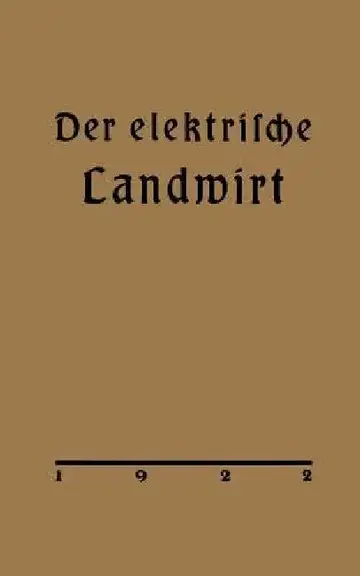 Cover of Der Elektrische Landwirt