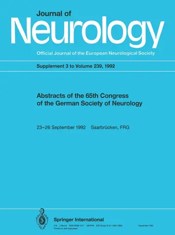 Cover of Abstracts of the 65th Congress of the German Society of Neurology