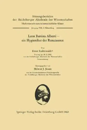 Cover of Leon Battista Alberti -- Ein Hygieniker Der Renaissance