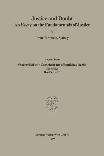 Cover of Justice and Doubt