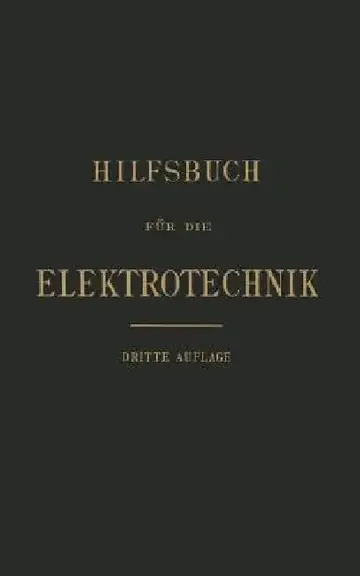 Cover of Hilfsbuch Für Die Elektrotechnik