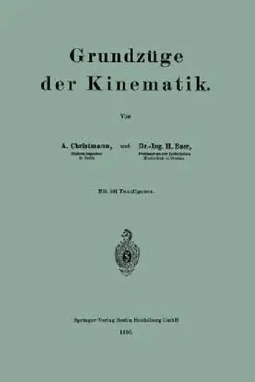 Cover of Grundzüge Der Kinematik