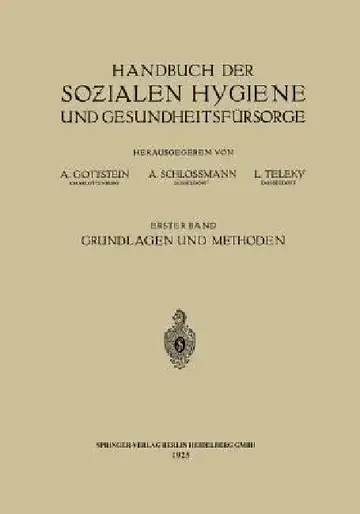 Cover of Handbuch Der Sozialen Hygiene Und Gesundheitsfürsorge