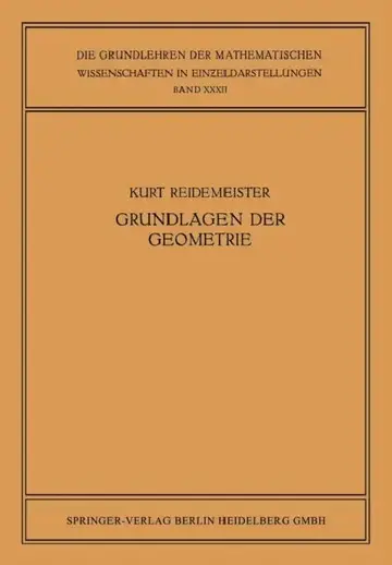 Cover of Vorlesungen Über Grundlagen Der Geometrie