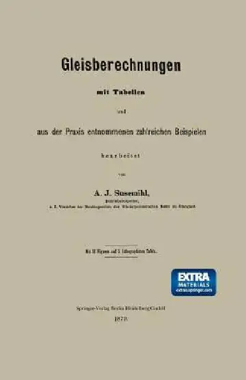 Cover of Gleisberechnungen Mit Tabellen Und Aus Der PRAXIS Entnommenen Zahlreichen Beispielen