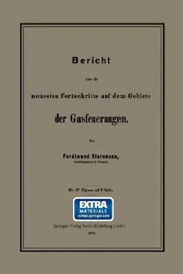 Cover of Bericht Über Die Neuesten Fortschritte Auf Dem Gebiete Der Gasfeuerungen