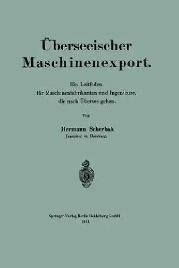 Cover of Überseeischer Maschinenexport