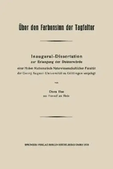 Cover of Über Den Farbensinn Der Tagfalter