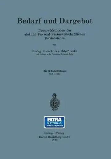 Cover of Bedarf Und Dargebot