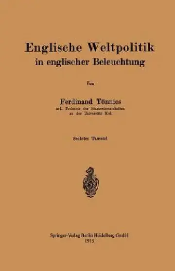Cover of Englische Weltpolitik in Englischer Beleuchtung