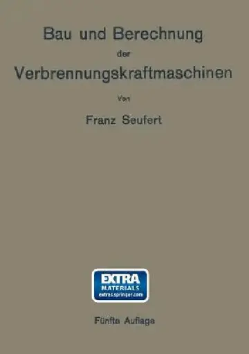 Cover of Bau Und Berechnung Der Verbrennungskraftmaschinen