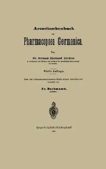 Cover of Arzneitaschenbuch Zur Pharmacopoea Germanica