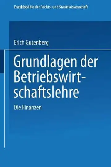 Cover of Grundlagen Der Betriebswirtschaftslehre