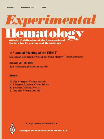 Cover of 11th Annual Meeting of the Ebmt