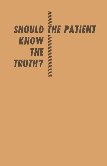 Cover of Should the Patient Know the Truth?