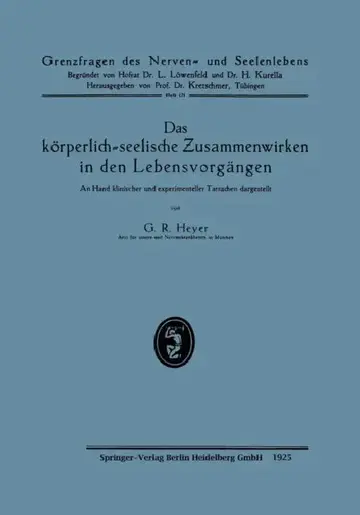 Cover of Das Körperlich-Seelische Zusammenwirken in Den Lebensvorgängen