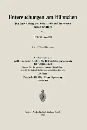 Cover of Untersuchungen Am Hühnchen