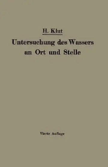 Cover of Untersuchung Des Wassers an Ort Und Stelle