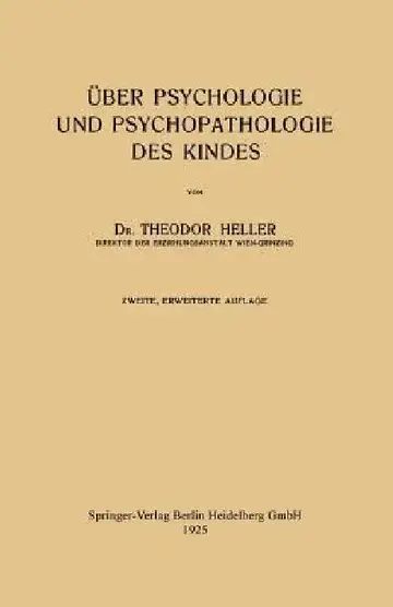 Cover of Über Psychologie Und Psychopathologie Des Kindes