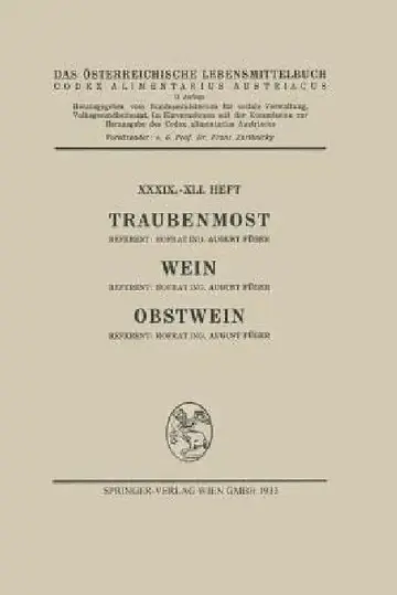 Cover of Traubenmost, Wein, Obstwein