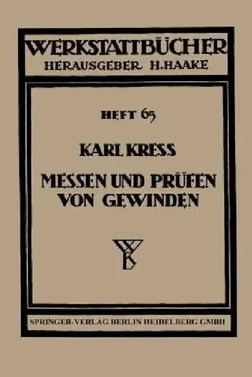 Cover of Messen Und Prüfen Von Gewinden