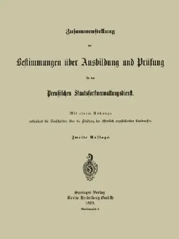 Cover of Zusammenstellung Der Bestimmungen Über Ausbildung Und Prüfung Für Den Preußischen Staatsforstverwaltungsdienst