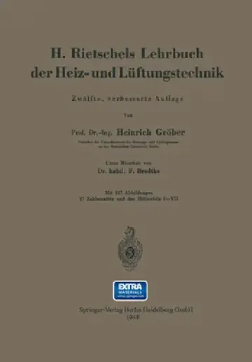 Cover of H. Rietschels Lehrbuch der Heiz- und Lüftungstechnik