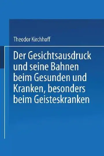 Cover of Der Gesichtsausdruck Und Seine Bahnen
